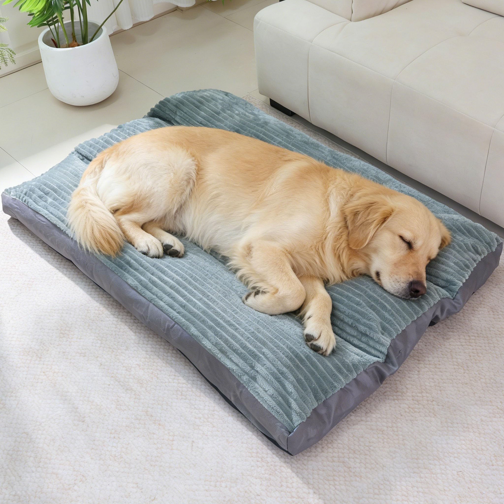 NOFKYNOXA big dog bed cover setup highlights plush comfort for large dogs.