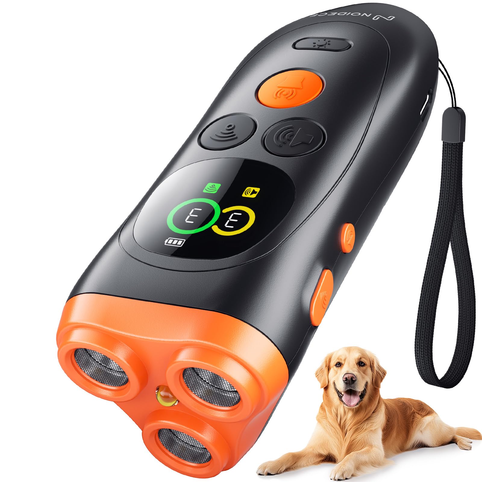 NOIDECE dog bark deterrent with color LCD display supports easy training.