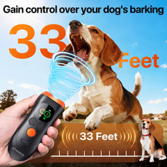 NOIDECE device offers a 33-foot range for indoor or outdoor barking situations.