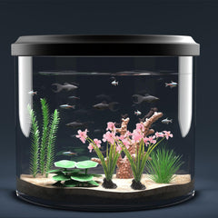 NOLITOY pink aquarium decor plants enhance the tank’s natural look.