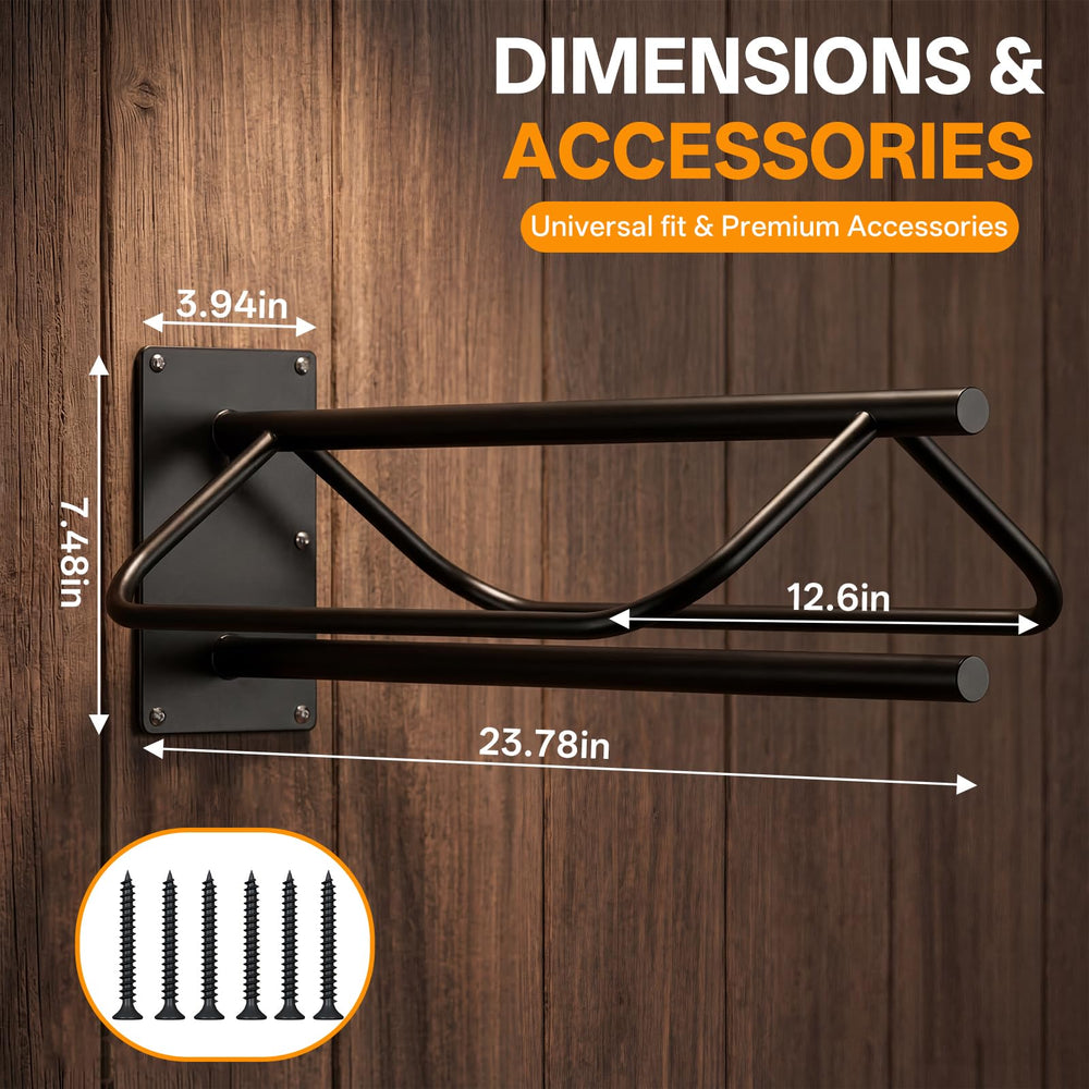 Noliven heavy-duty saddle rack demonstrates a durable steel frame under load.