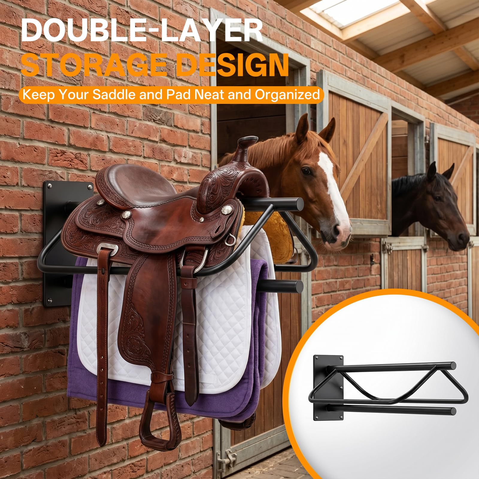 Noliven vertical design fits any stable layout and saves space.