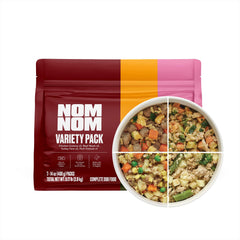 Nom Nom Beef Mash bowl with real beef and veggies for a tasty complete meal.