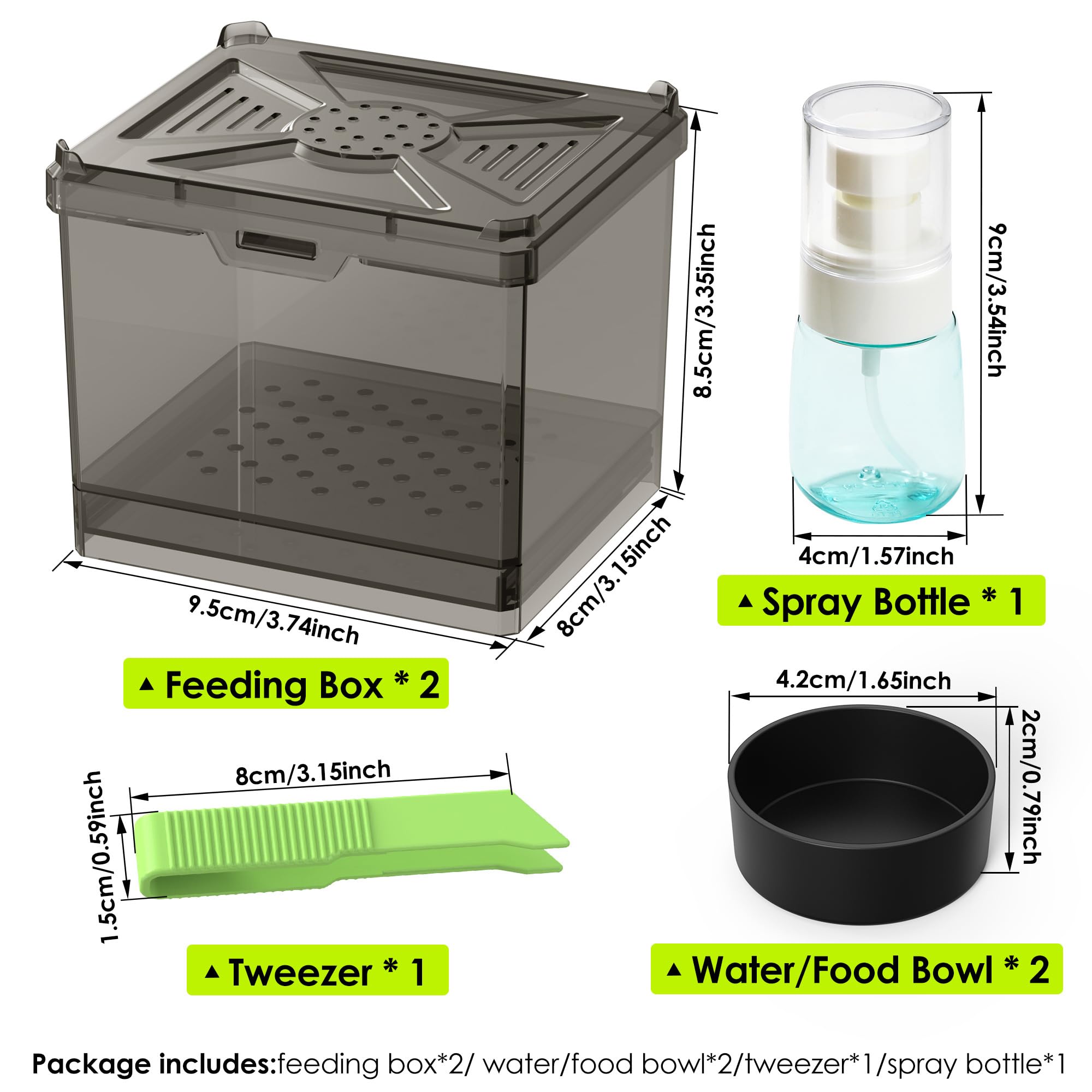 Nomoy Spider Habitat Kit feeding boxes and drawer enable easy cleanup