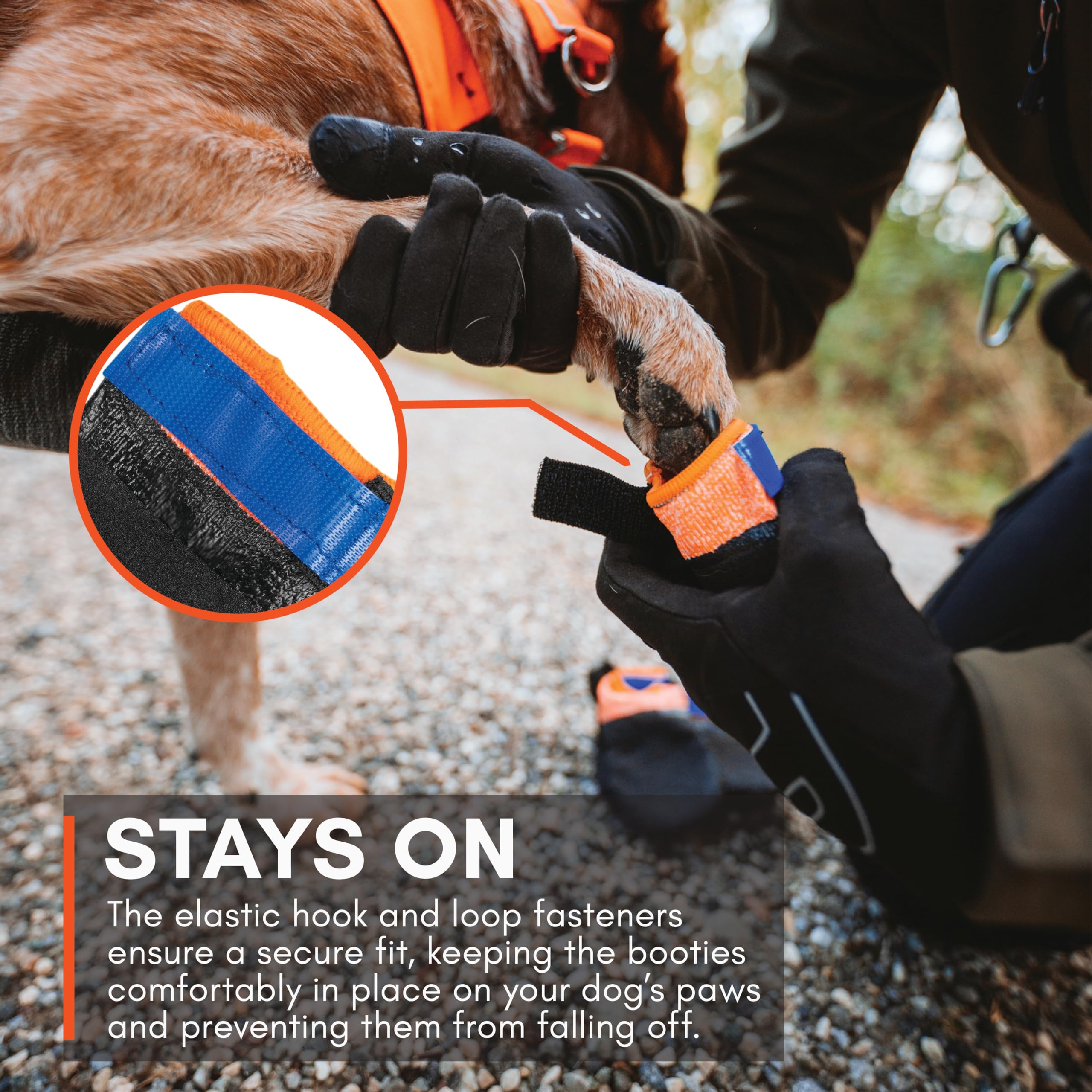 Non-stop dogwear Protector Booties secure fit with elastic closure for activity