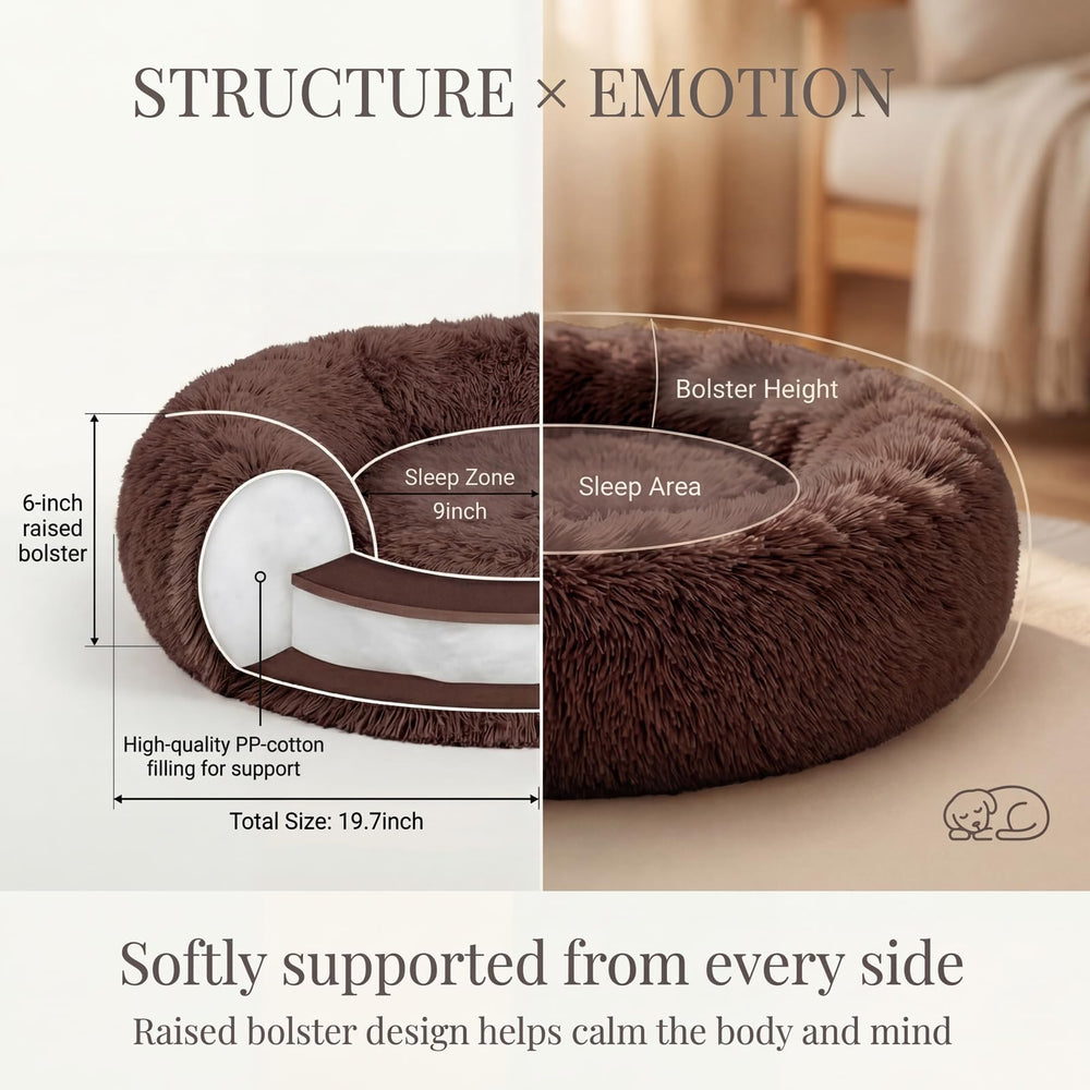 Nononfish bed features non-slip bottom for stable placement on floors.