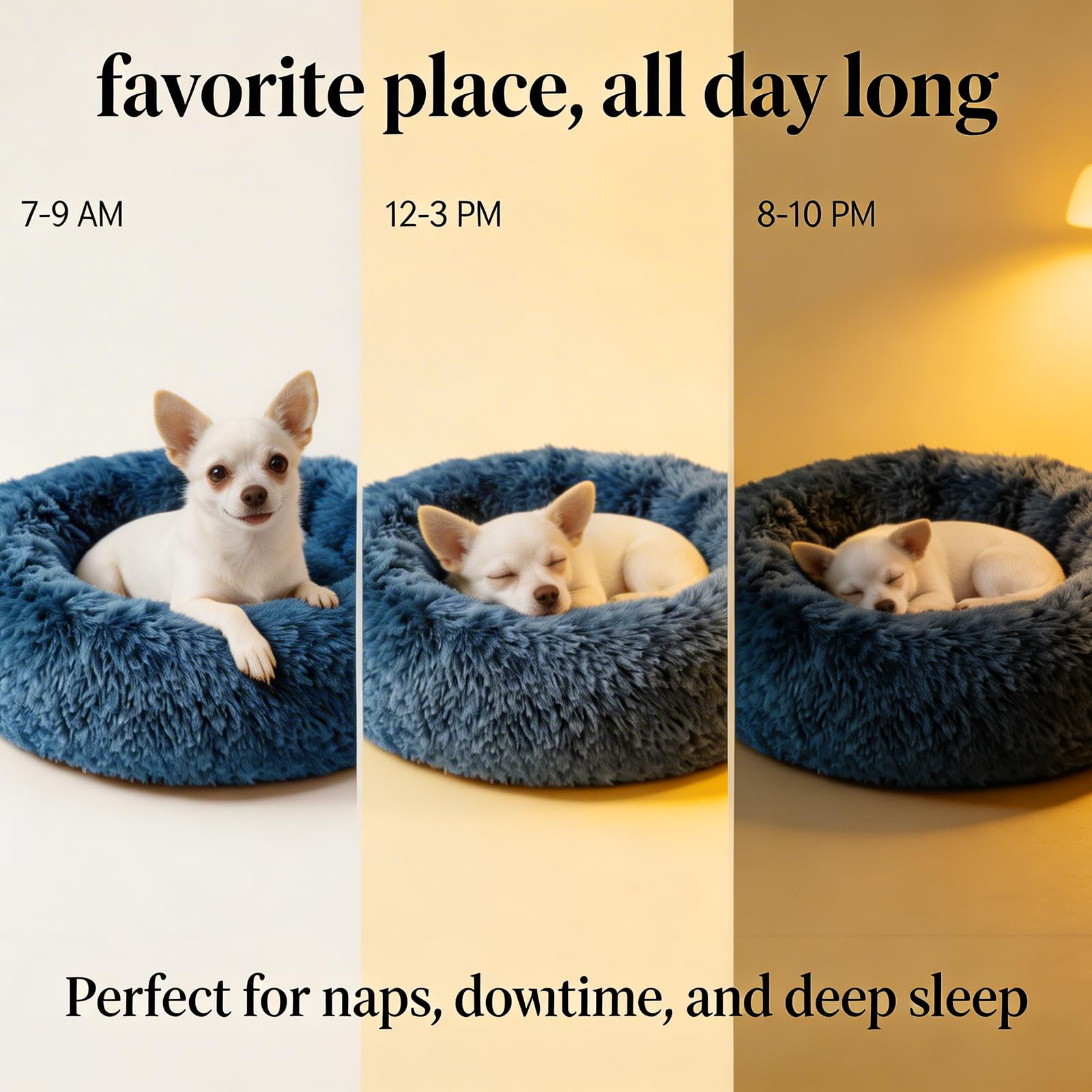 nononfish Calming Donut Bed vacuum-packed delivery expands for comfy use.