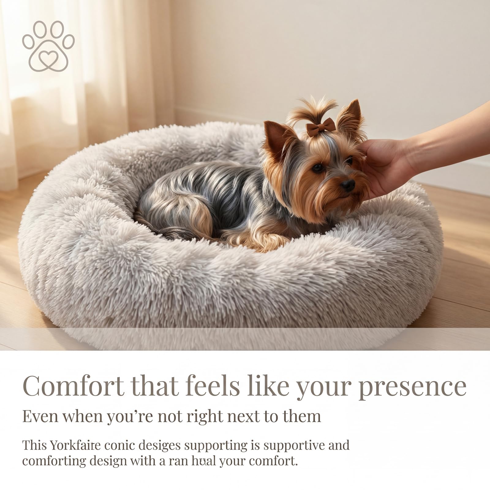 Nononfish calming donut bed side view highlights raised rim for neck support