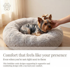 Nononfish calming donut bed side view highlights raised rim for neck support