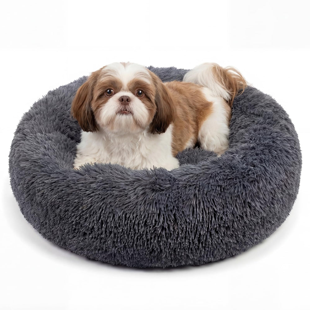 Nononfish calming donut dogs bed offers cozy security for small pets.