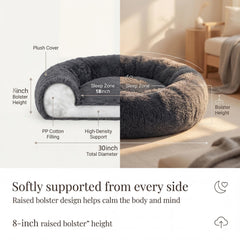 Nononfish bed anti-slip bottom keeps it in place on smooth floors