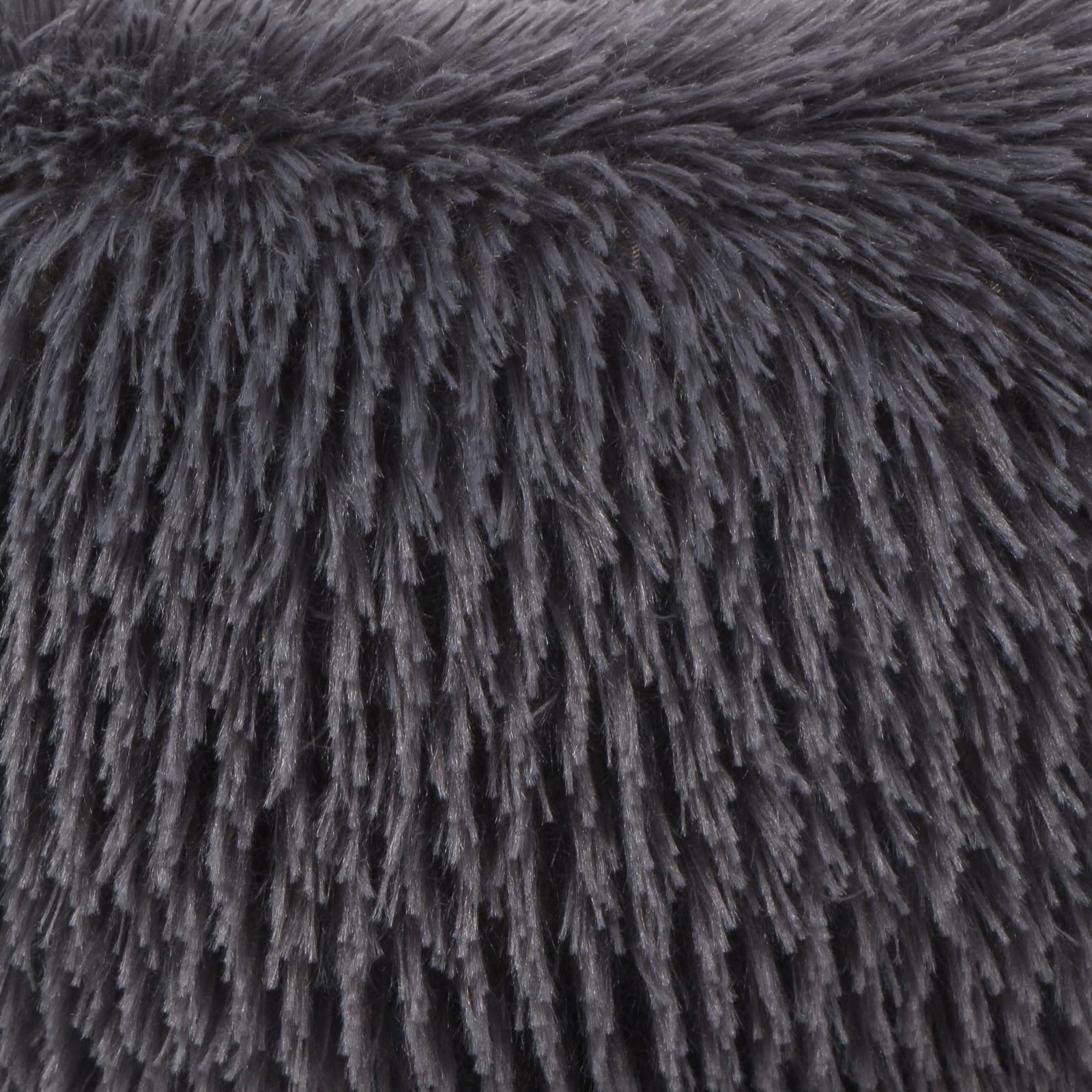 Nononfish dark grey plush fabric detail shows soft texture