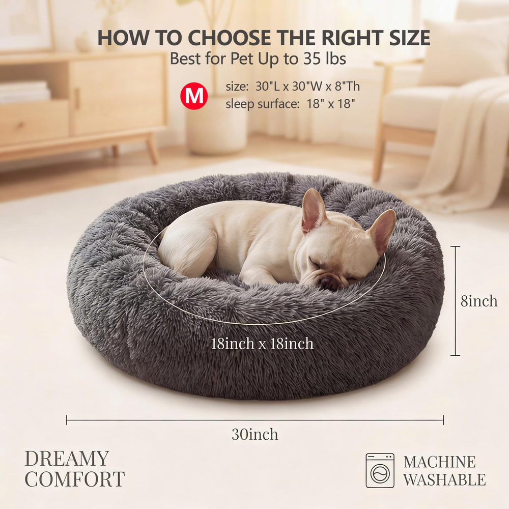 Nononfish donut bed raised rim supports head and neck during naps