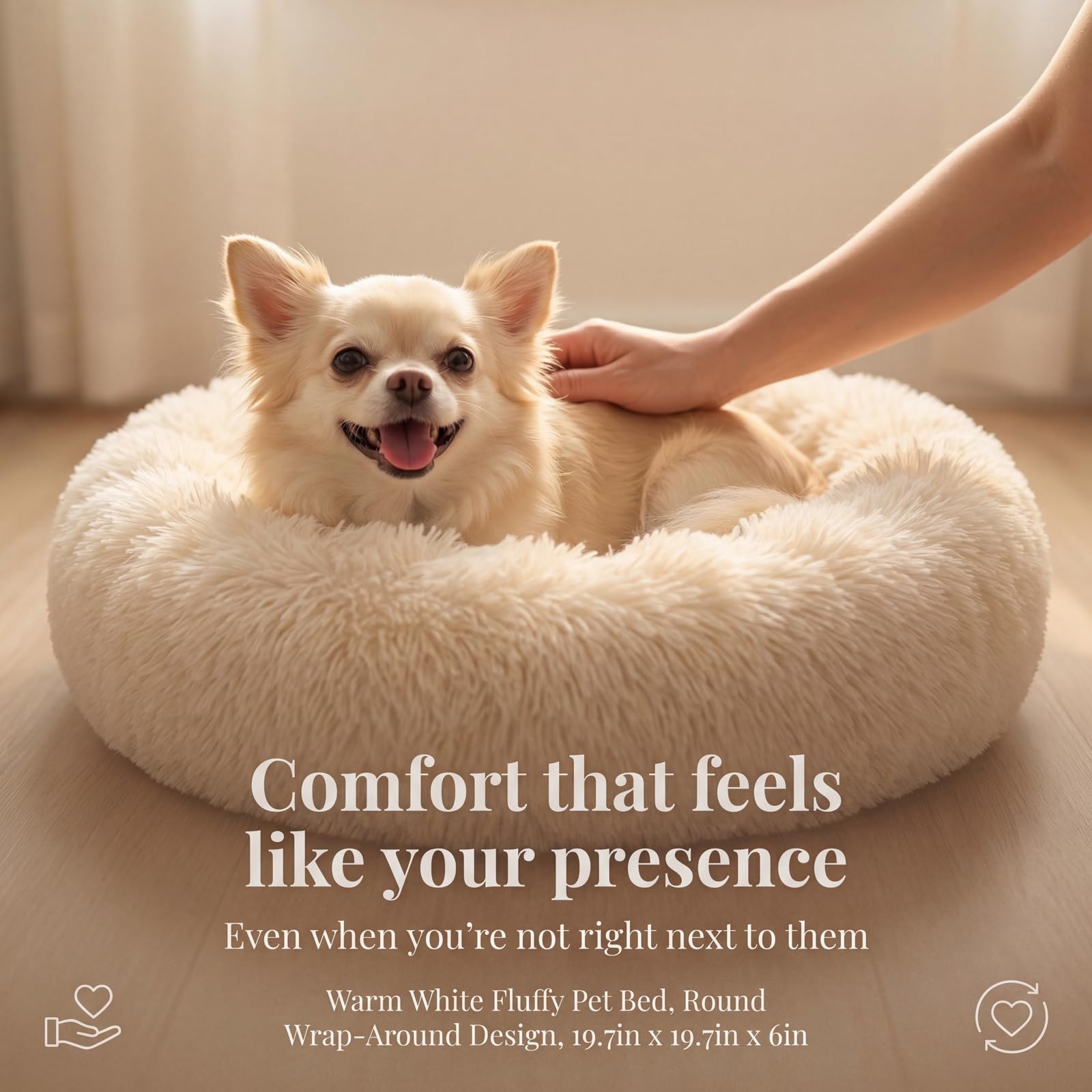 Nononfish Donut Bed raised rim supports head and neck for secure lounging.
