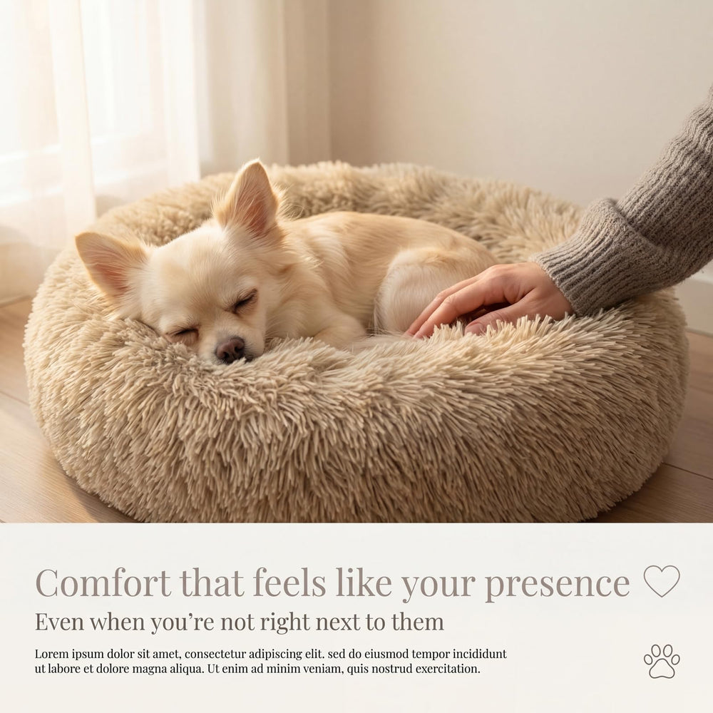 Nononfish donut bed close-up shows plush texture for soothing naps.