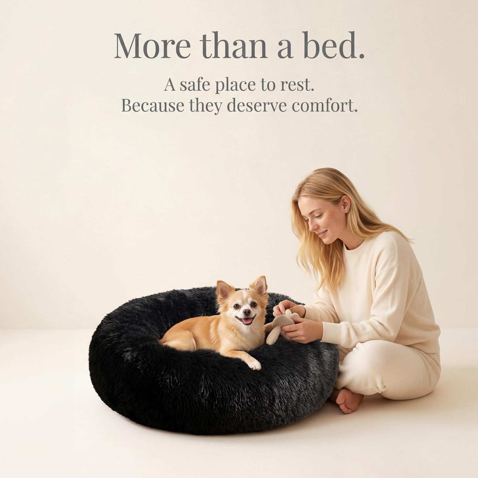 Nononfish compact dog bed with deep sleep support