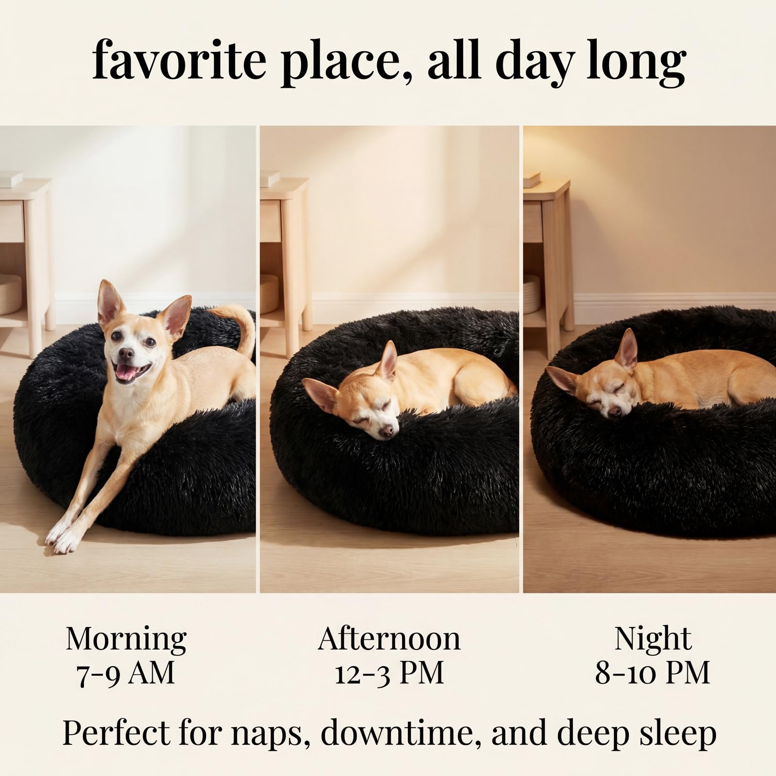 Nononfish calming bed helps dogs curl up and relax