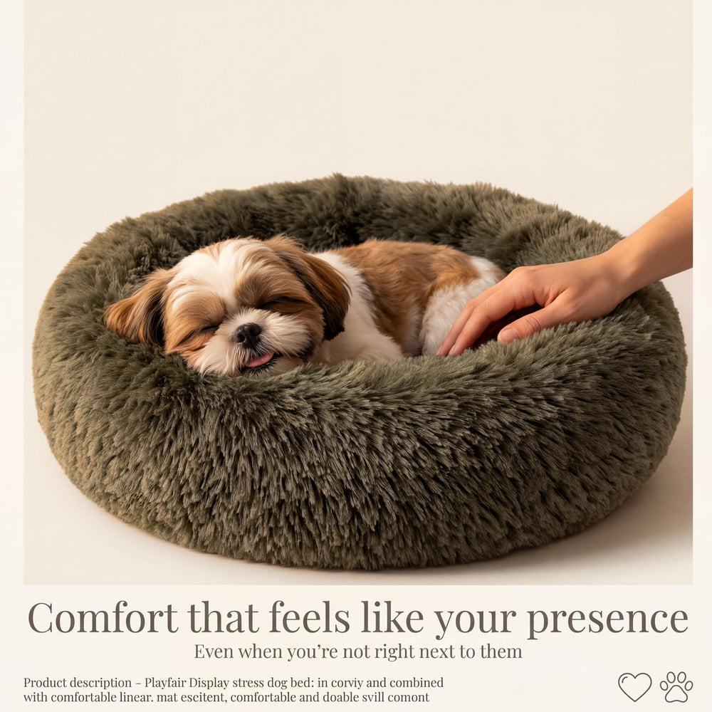 Nononfish round plush pet bed offering soft, restful naps