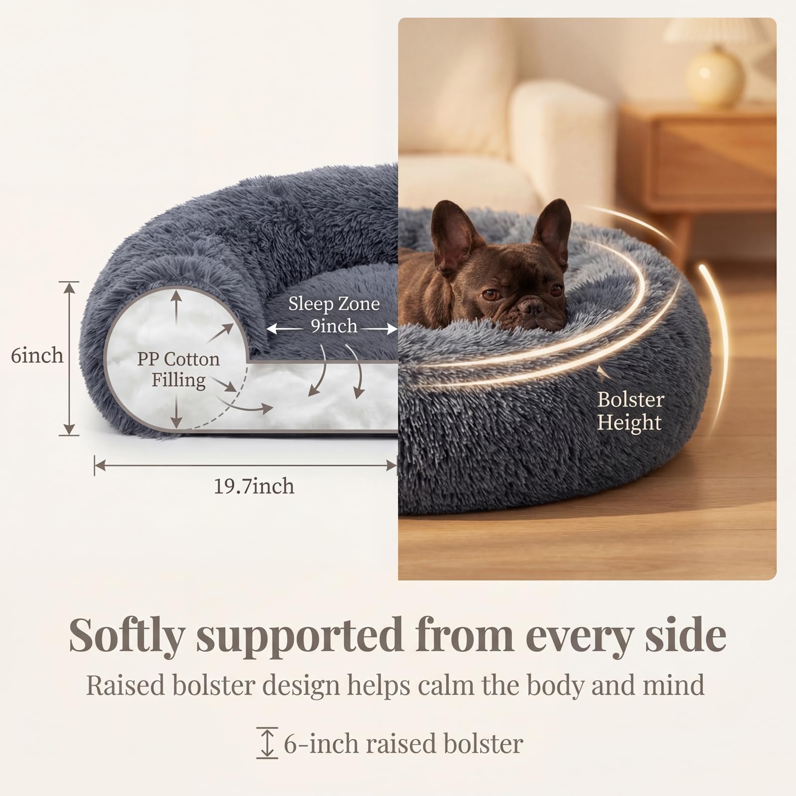 Nononfish bed washable cover view shows easy care for busy households.