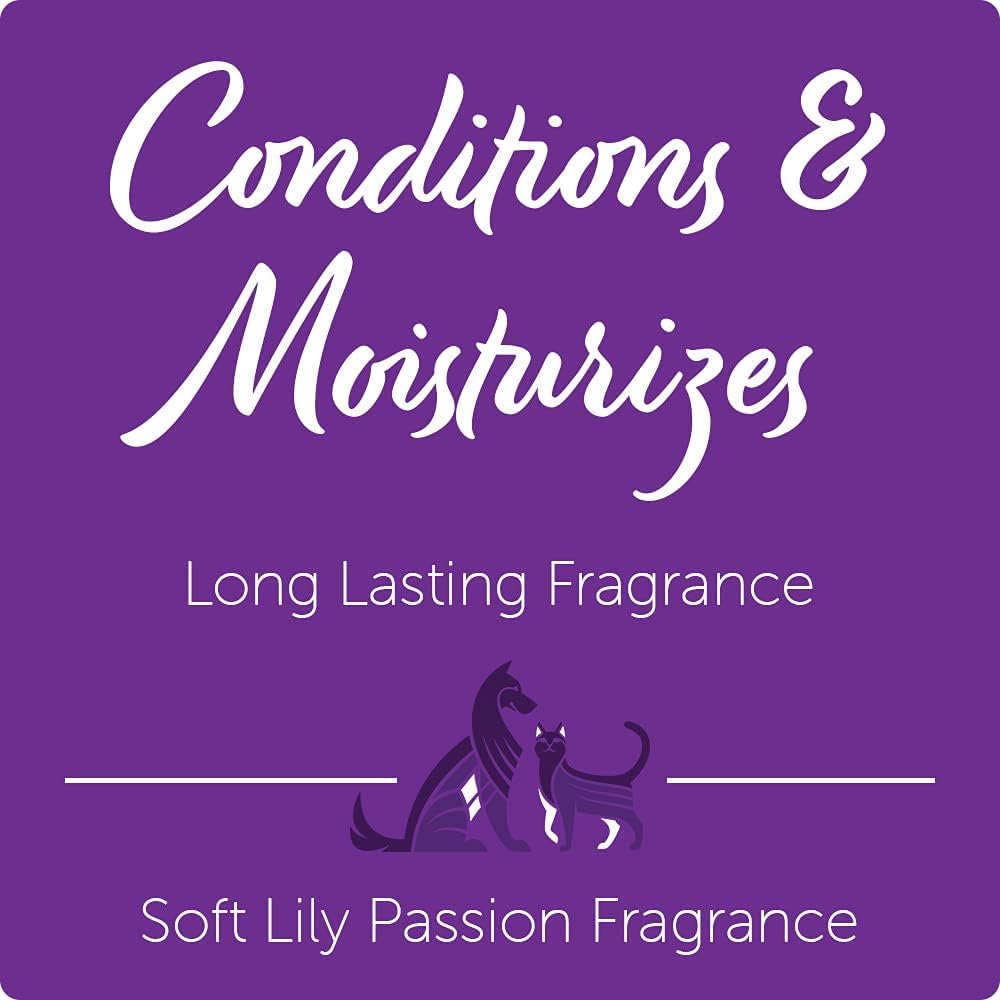 Applying Nootie Daily Spritz for gentle coat conditioning