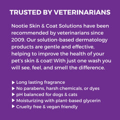Dog being spritzed during grooming with Nootie Daily Spritz