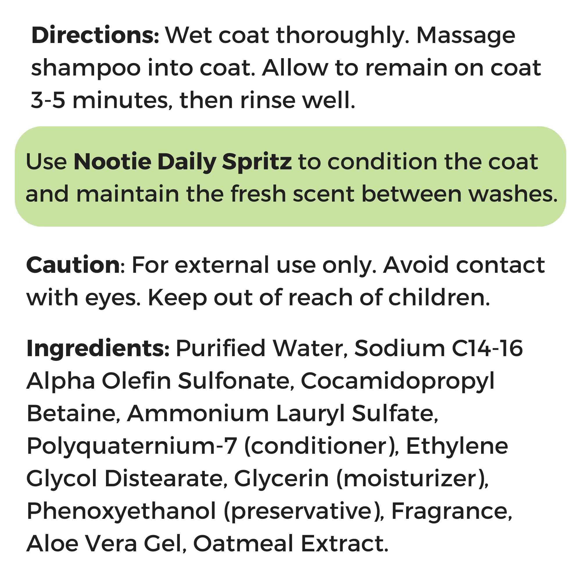 Nootie gentle cleaning application demonstrates an easy wash routine.