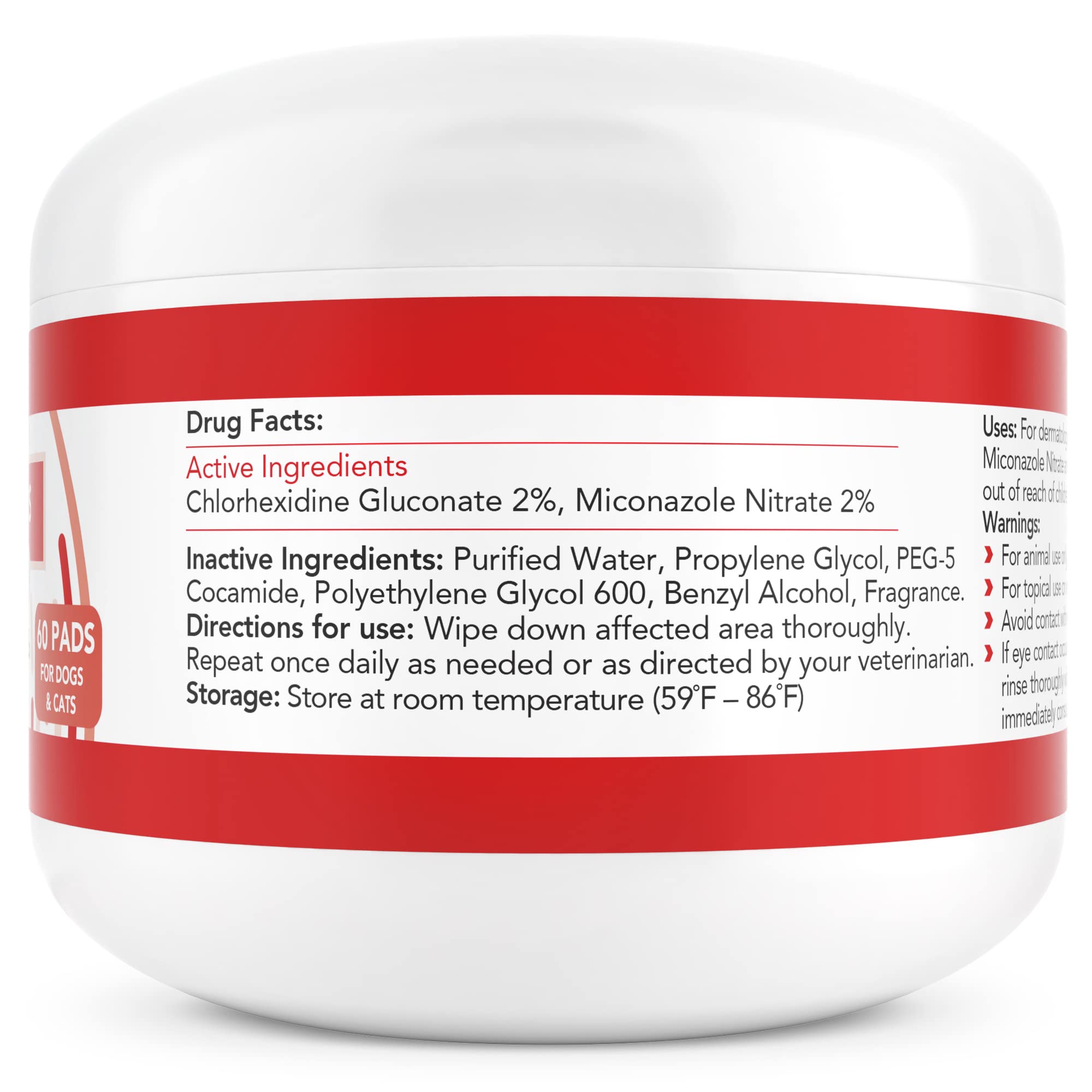 Nootie medicated wipes shown by a dog's ear area for gentle cleaning.