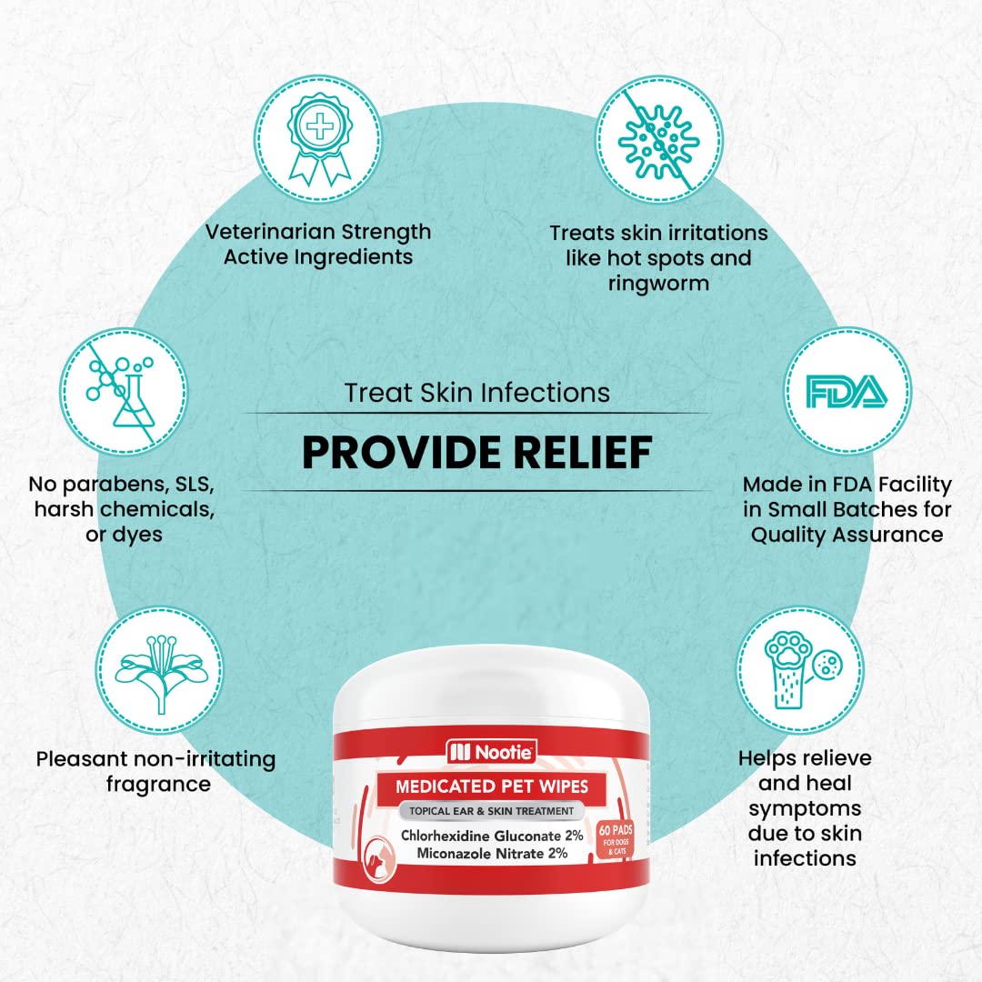 Nootie medicated wipes made in USA, produced in an FDA facility.