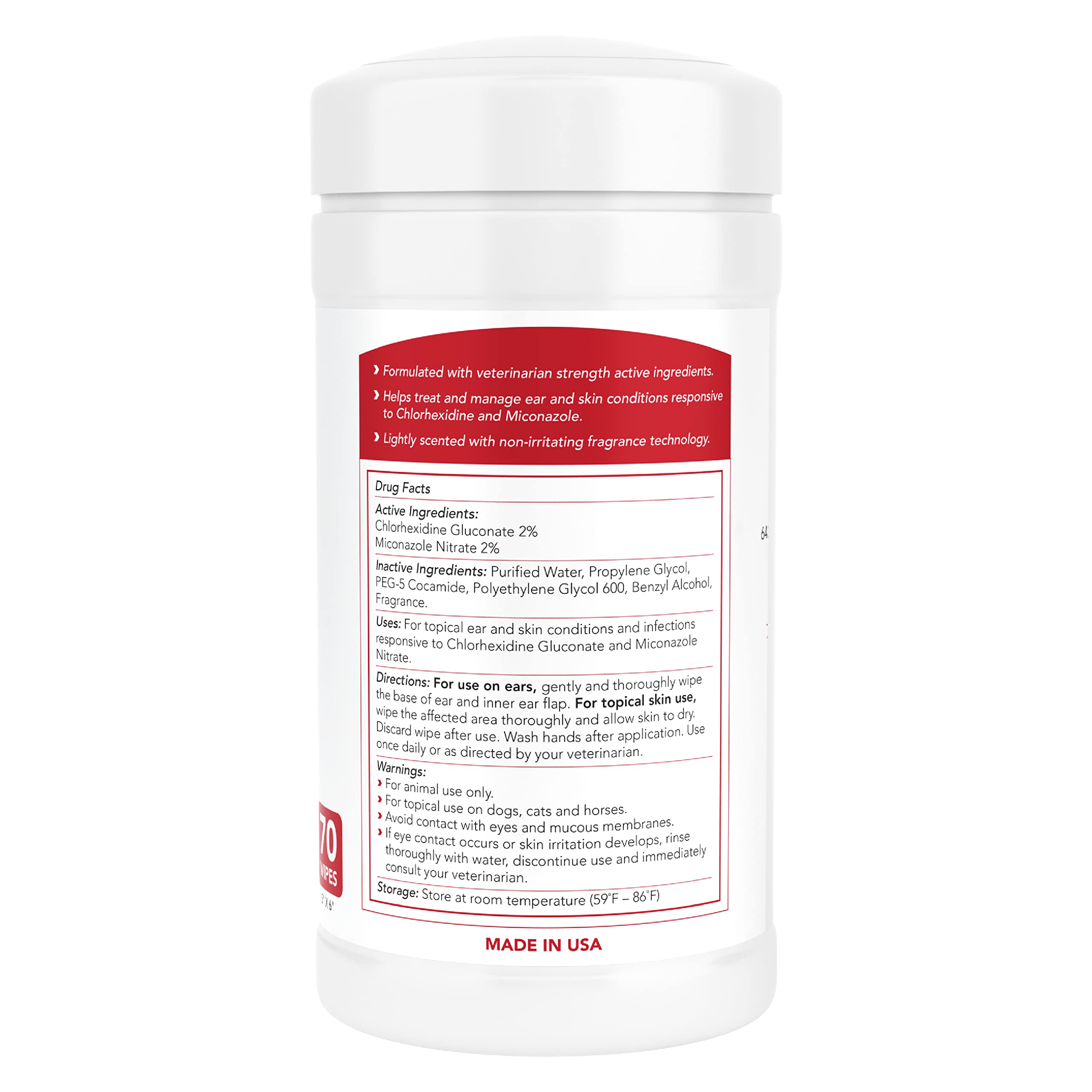 Nootie medicated wipes XL size close-up showing texture and packaging.
