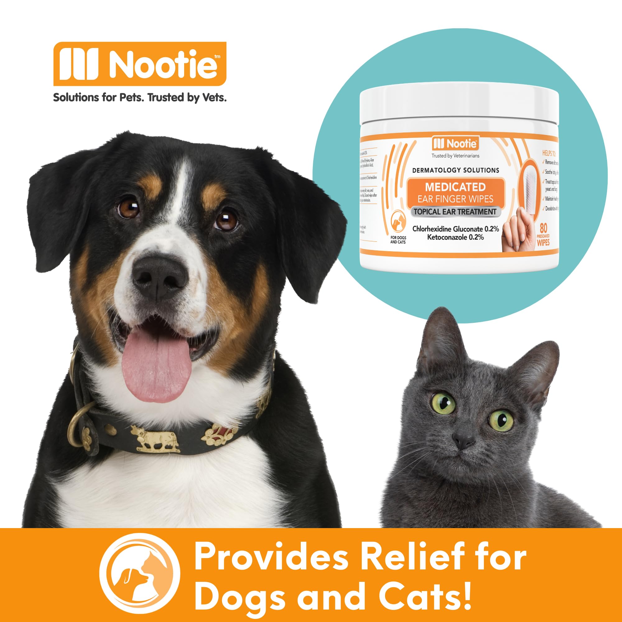 Nootie 80-wipe pack for easy daily ear care