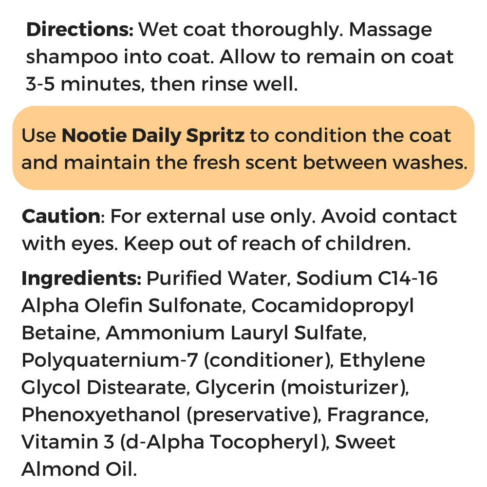 Nootie shampoo foamy lather closeup emphasizes rich cleansing foam.