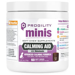 Nootie Progility Mini Calming Soft Chews bottle for easy daily use