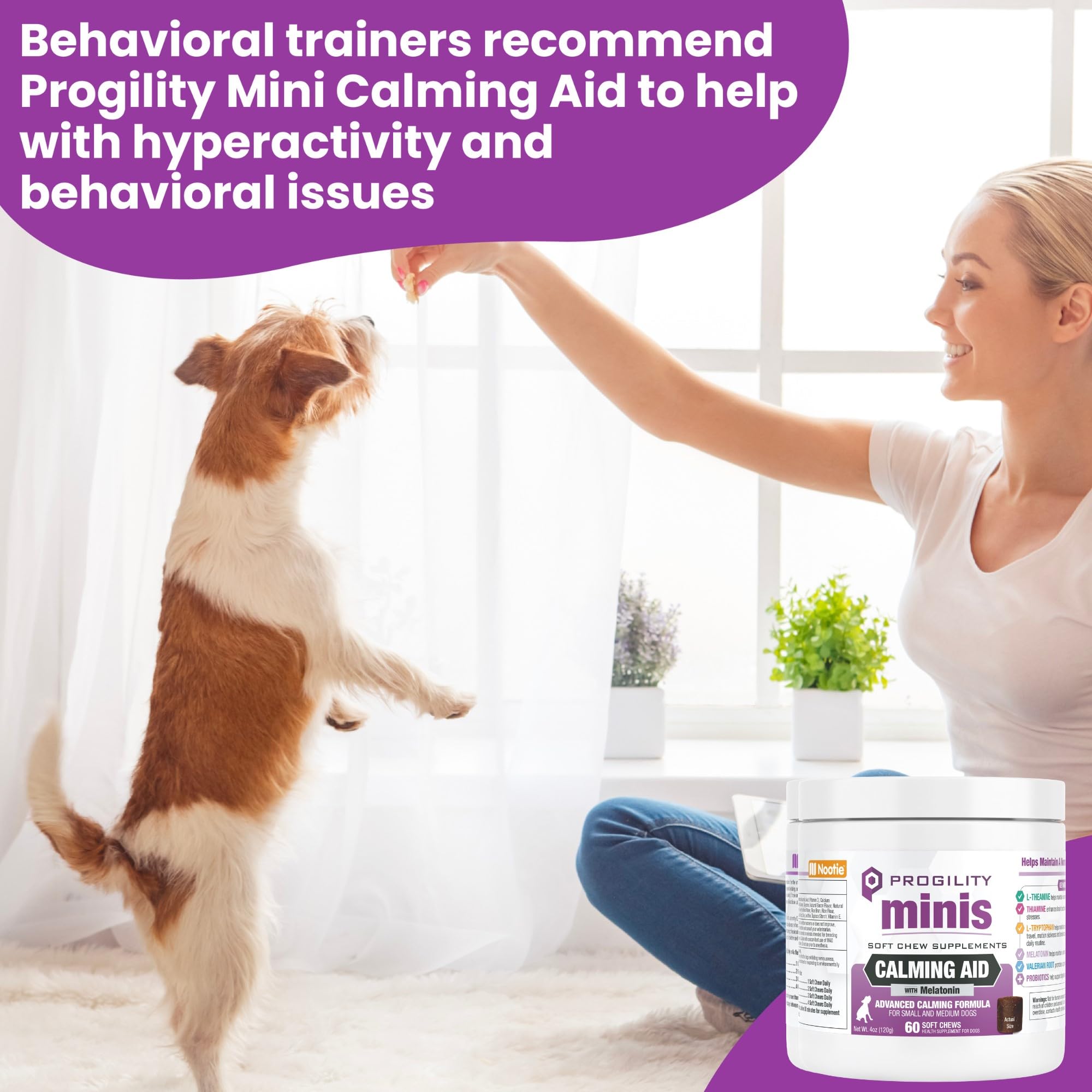 Small dog size eases portioning and daily administration