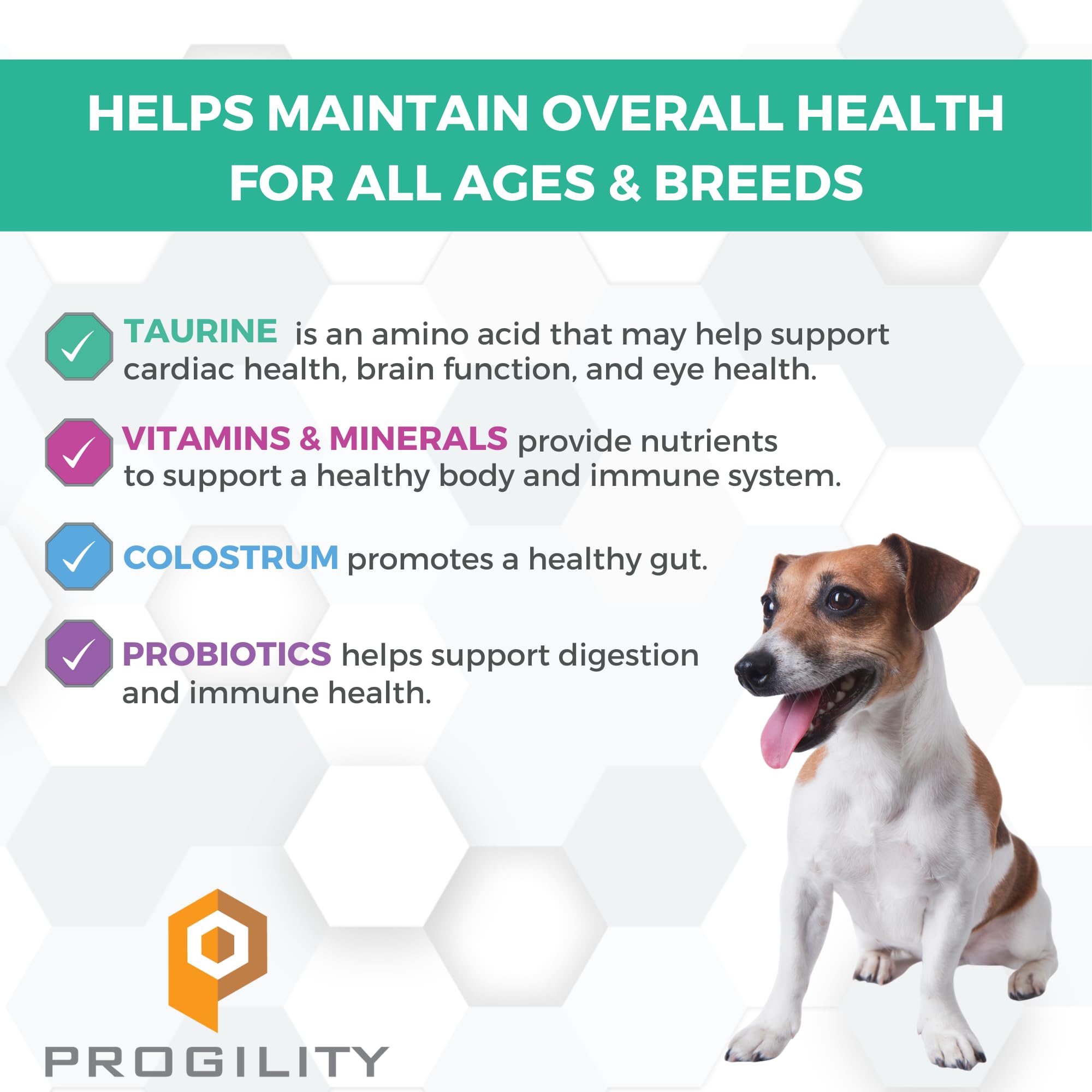 Progility mini soft chews with bacon and cheese flavor for easy daily supplementation