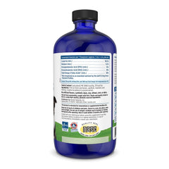 Nordic Naturals Omega-3 Pet teaspoon pour demonstrates dosing for large dogs