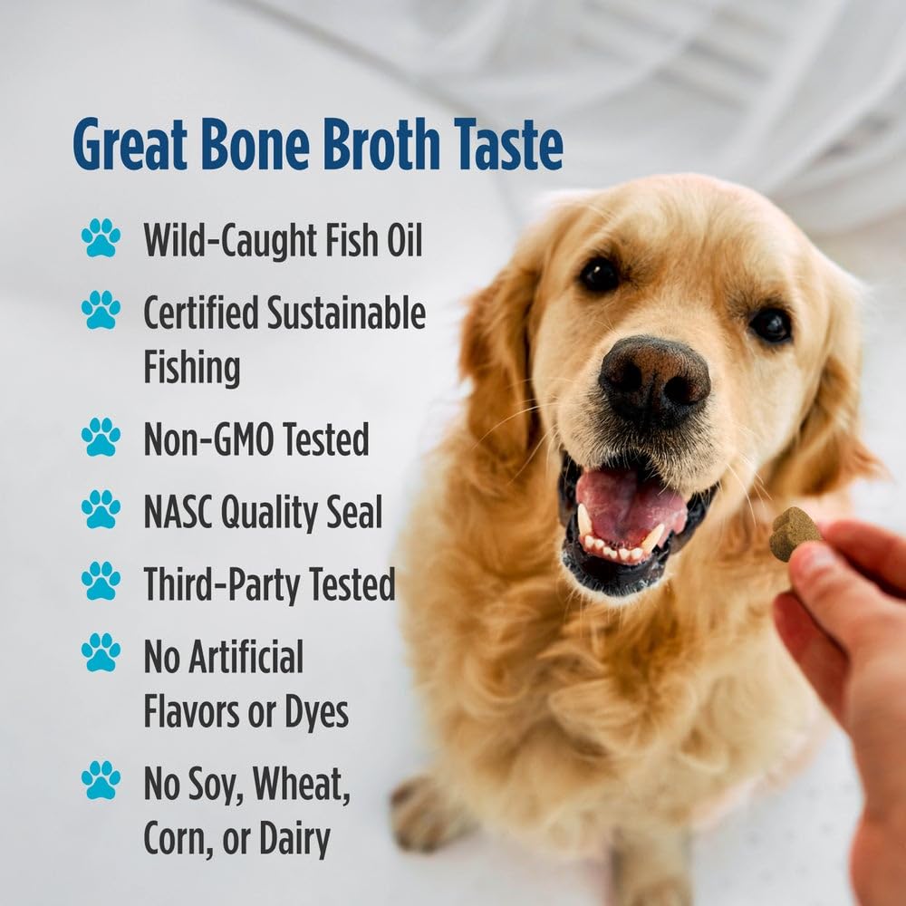 Nordic Naturals Pet Skin & Coat Soft Chews packaging highlights non-GMO formula