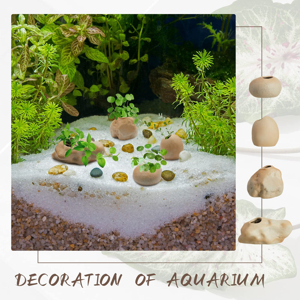 Norme aquarium plant pot ceramic style-f durable and reusable for long-lasting tank decor