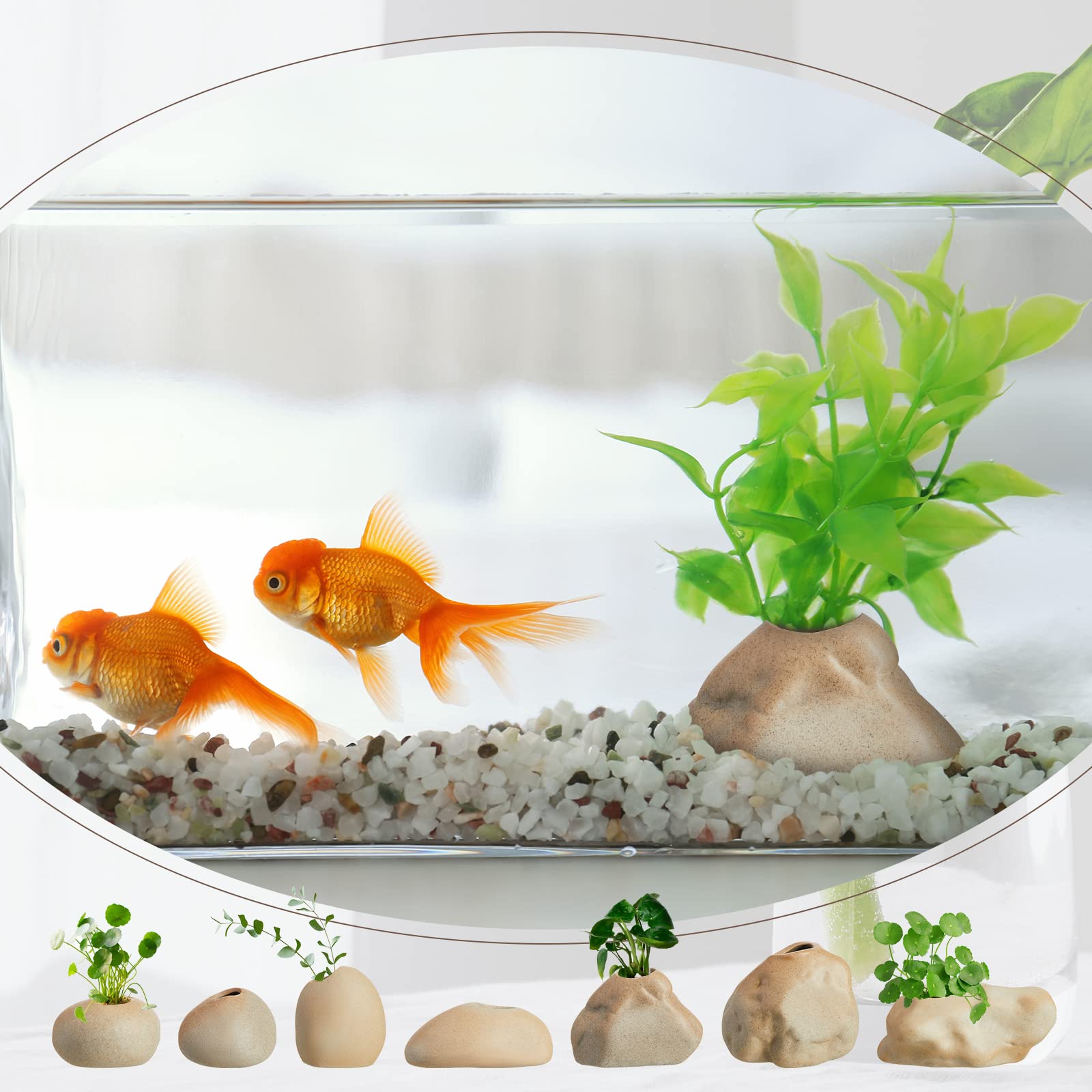Norme aquarium plant pot ceramic style-g adds charming accents to freshwater or saltwater tanks
