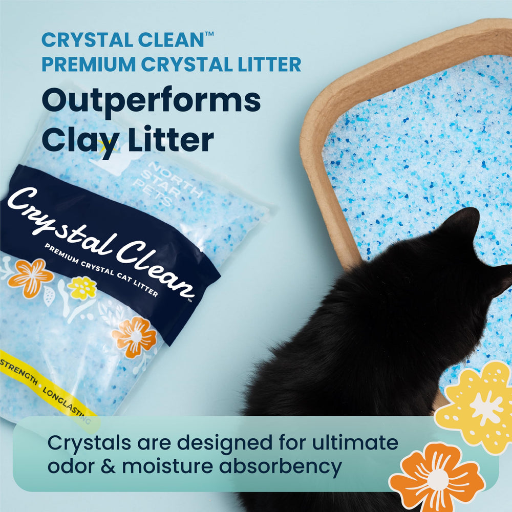 North Star Pets Crystal Clean odor control locks in smells quickly.