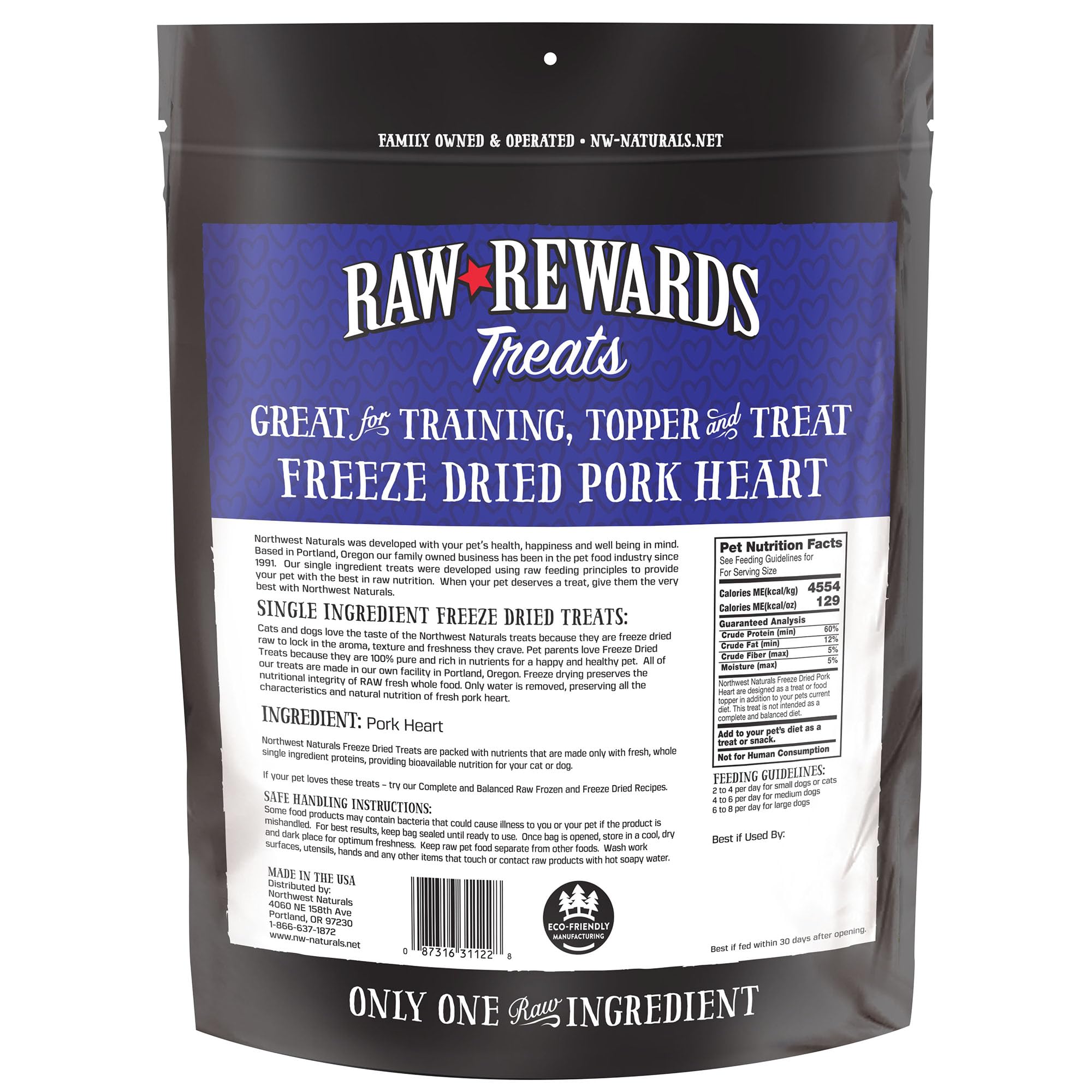 Northwest Naturals 10 oz pack for on-the-go pets.