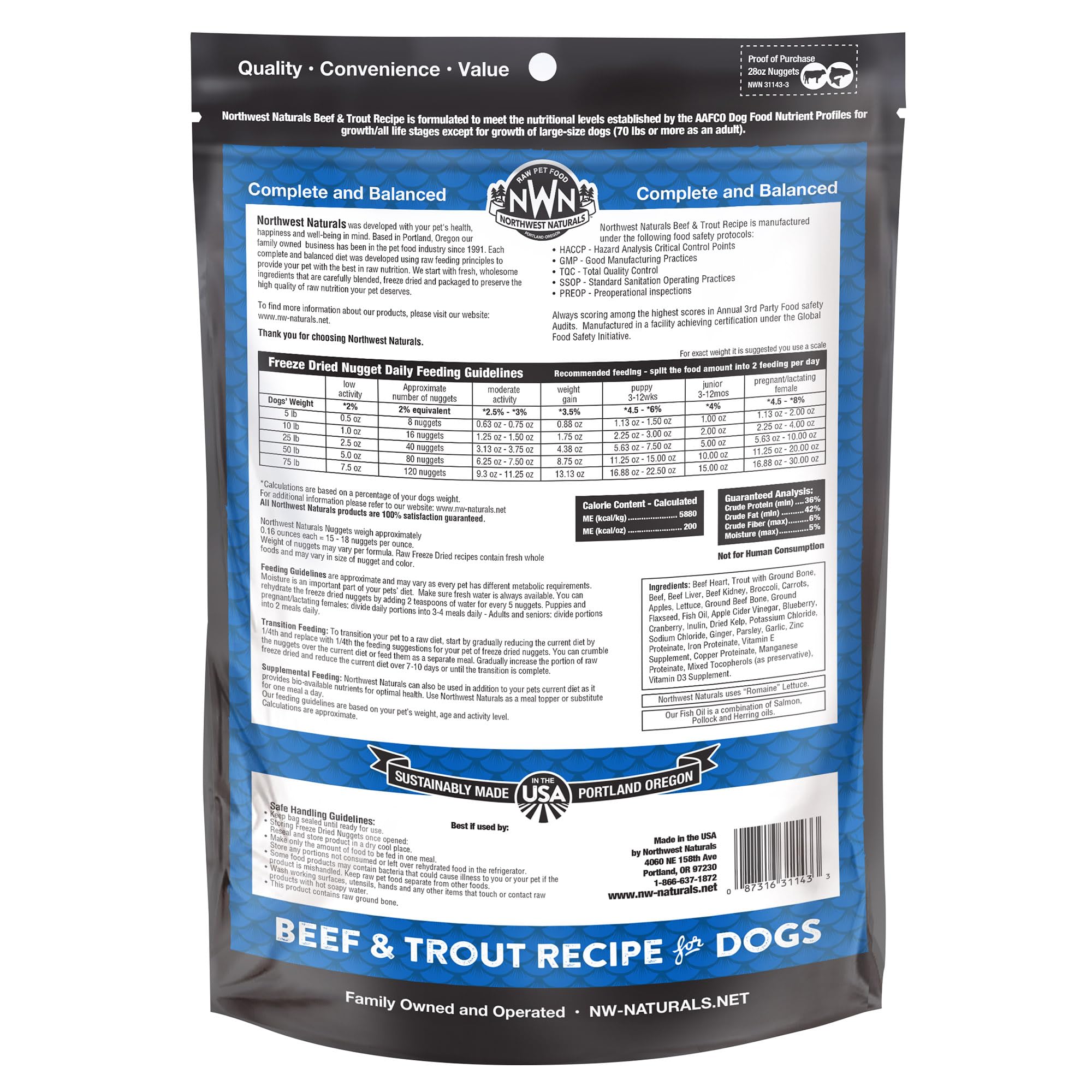 Northwest Naturals 25 oz jar packaging for home and travel use