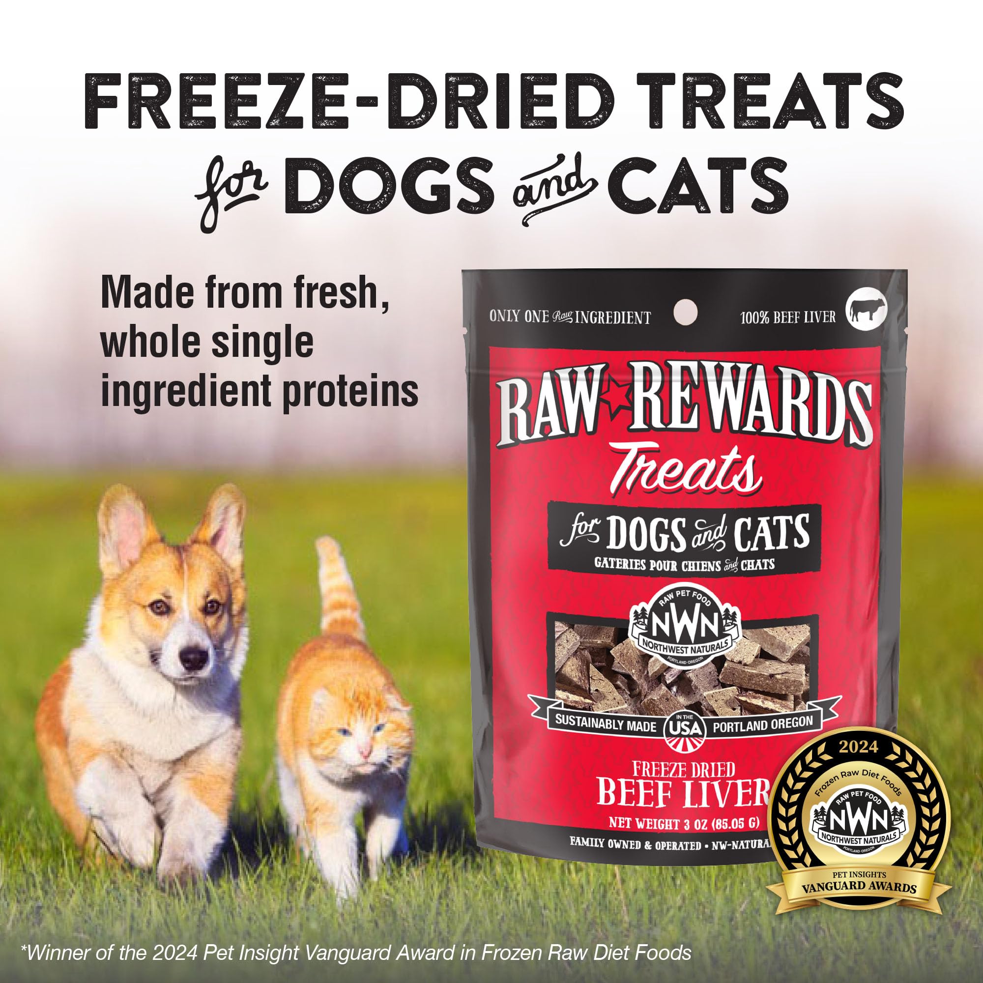 Northwest Naturals beef liver treats bite-sized nuggets ideal for training