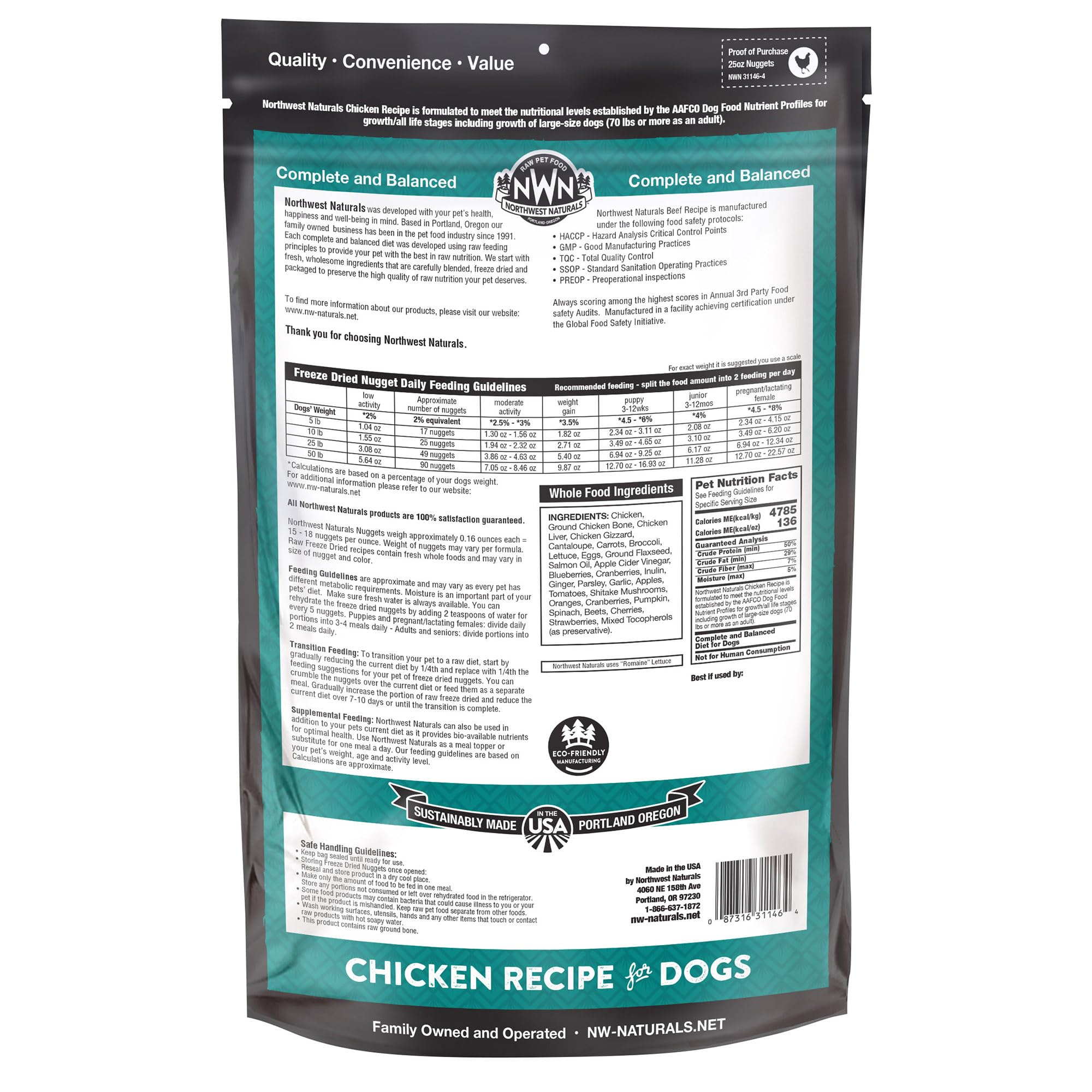 Northwest Naturals Freeze-Dried Chicken dog food ideal for training rewards