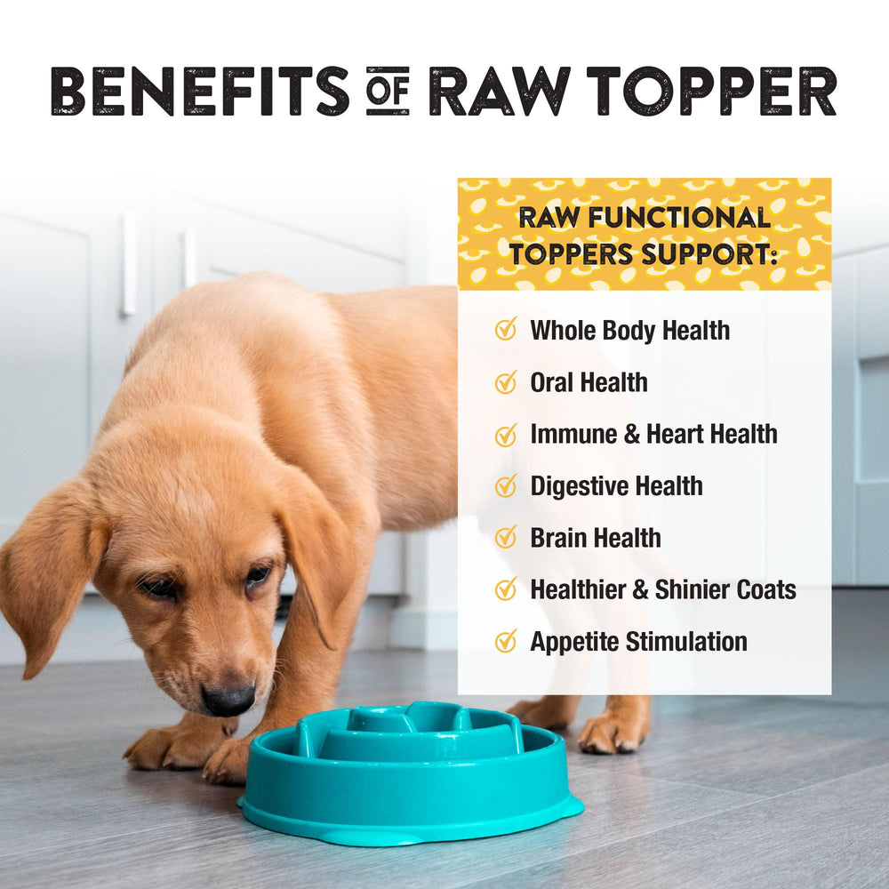 Northwest Naturals topper on cat dish during feeding.