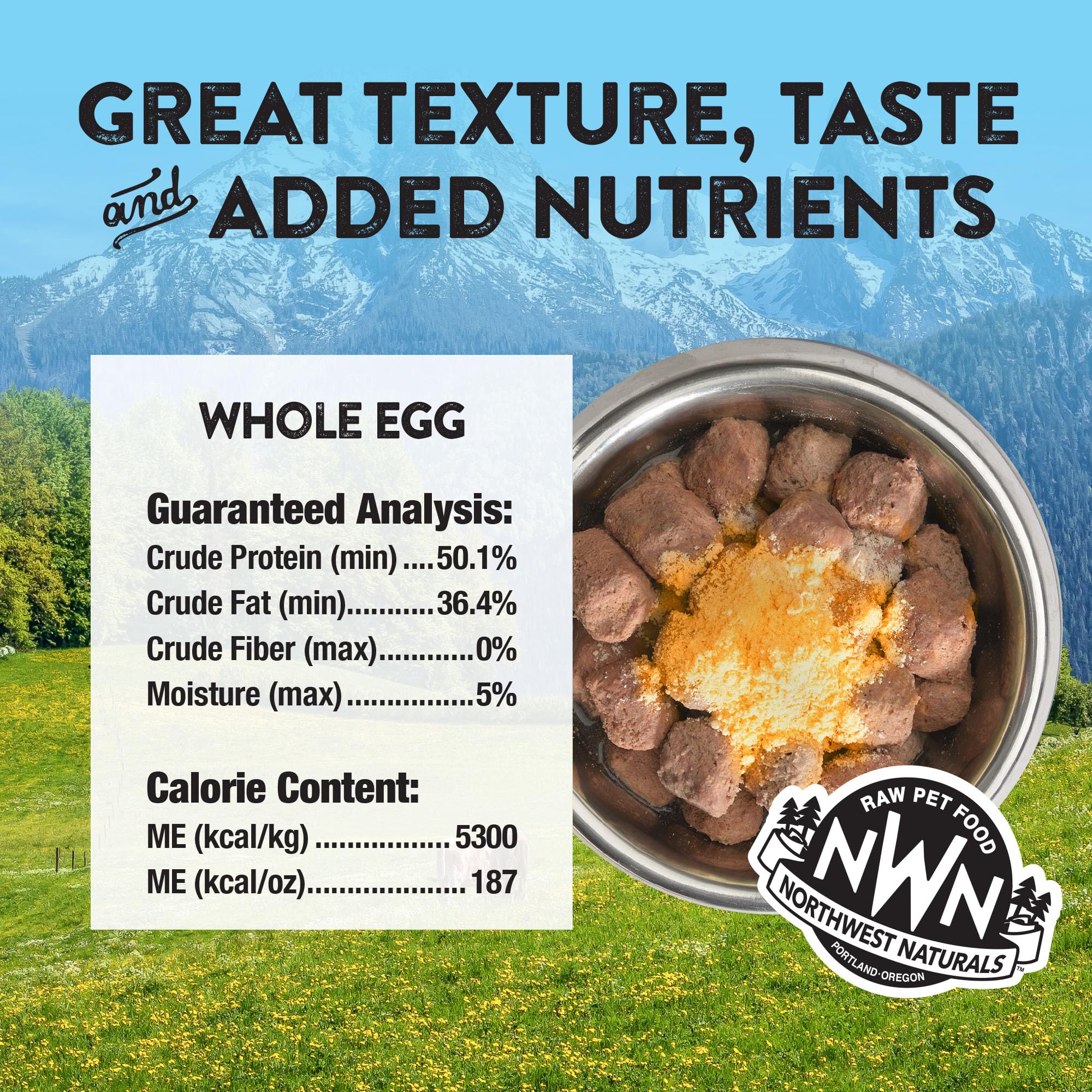 Close-up texture of Northwest Naturals topper showing crisp, appealing bits.