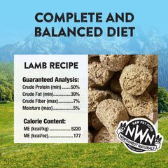 Northwest Naturals grain-free lamb formula supports digestion and coat health.