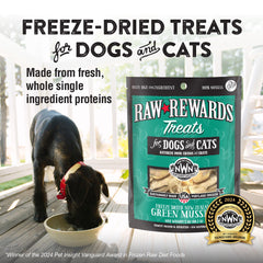 Northwest Naturals Raw Rewards green-lipped mussel treats; USA-made and human-grade for daily rewards.