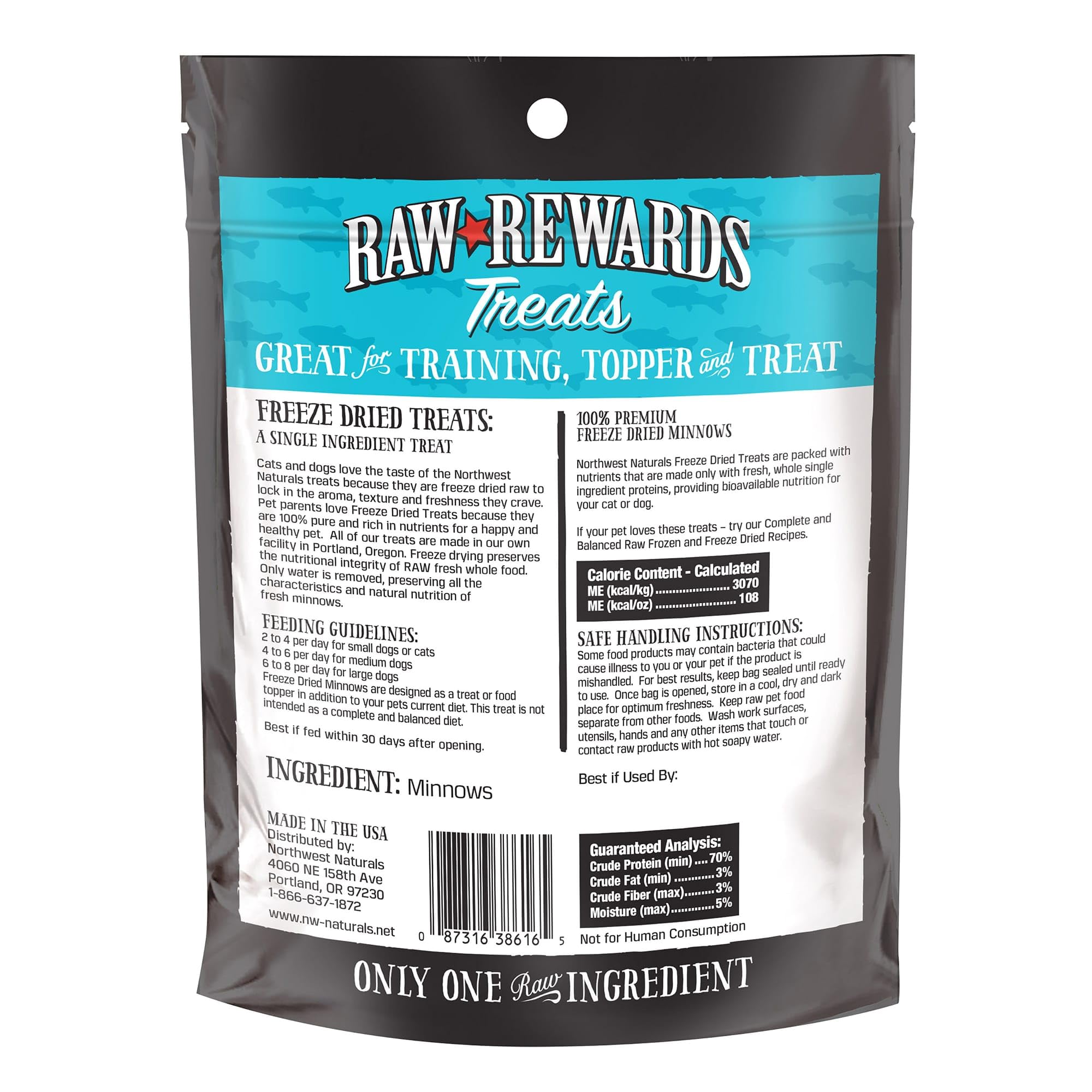 Northwest Naturals travel-friendly freeze-dried treats ideal for on-the-go snacks.