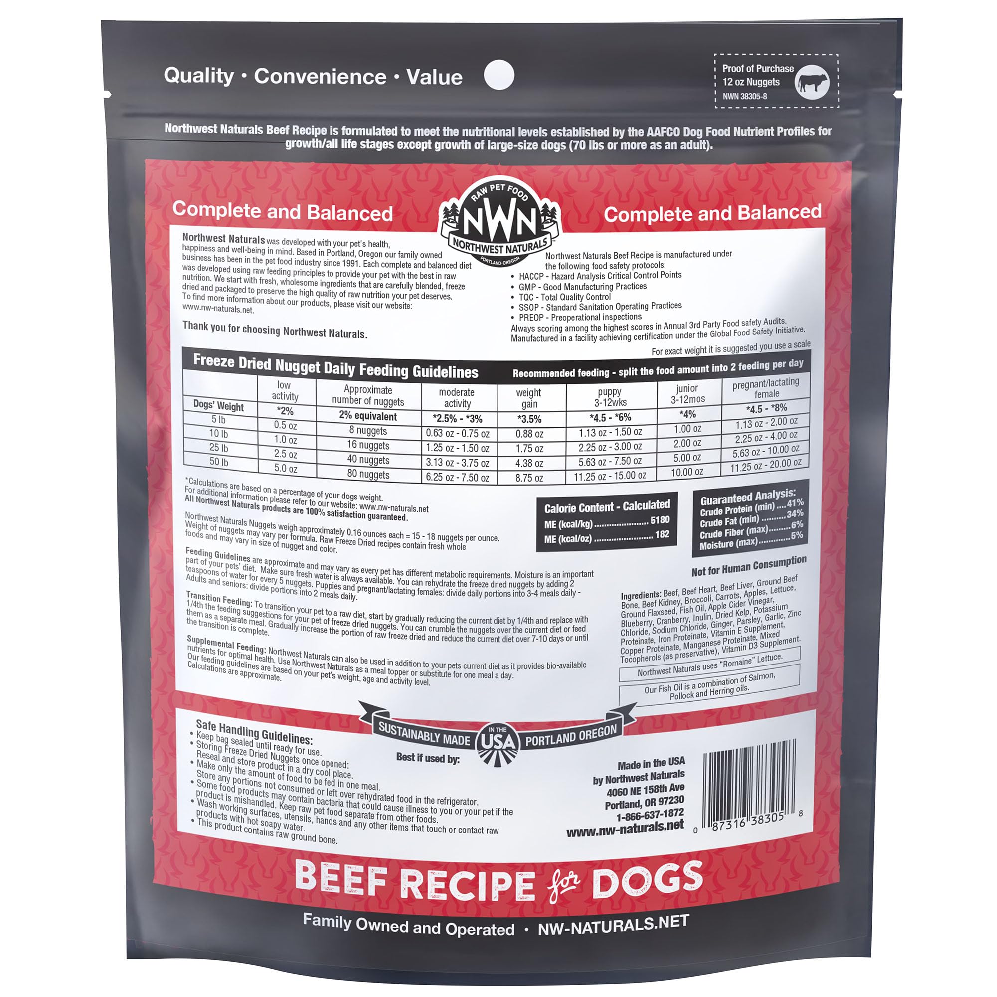 Northwest Naturals travel-friendly packaging for on-the-go feeding.