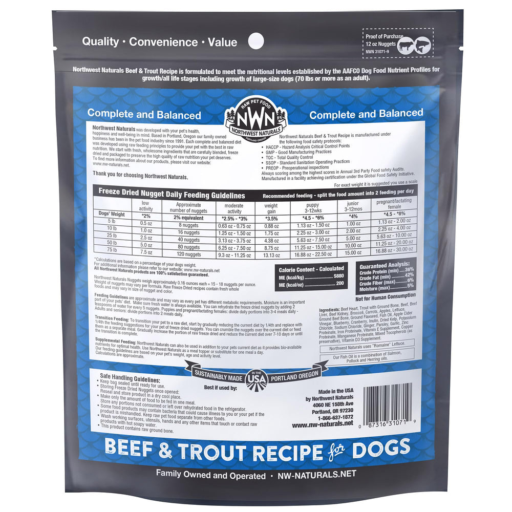 Resealable Northwest Naturals pouch supports travel and on-the-go feeding.